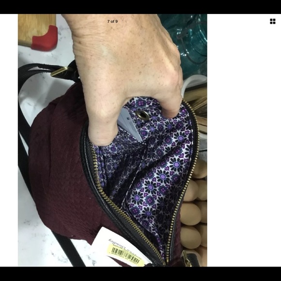 Vera Bradley Carson Mini Hobo Velvet Crossbody - Picture 7 of 8